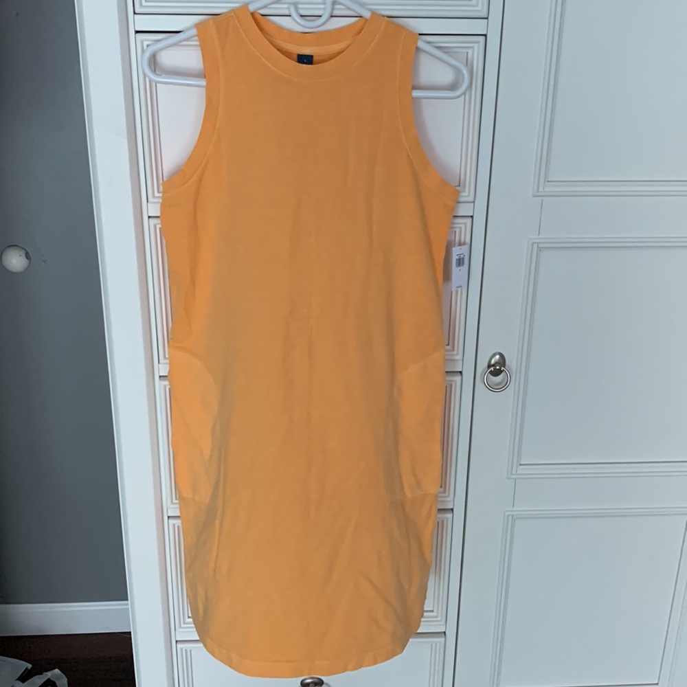 Old navy Mango sorbet tank dress with pockets size small